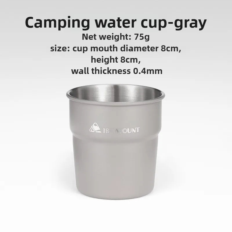 Outdoor stainless steel cup camping beer cup for camping beverage with storage bag