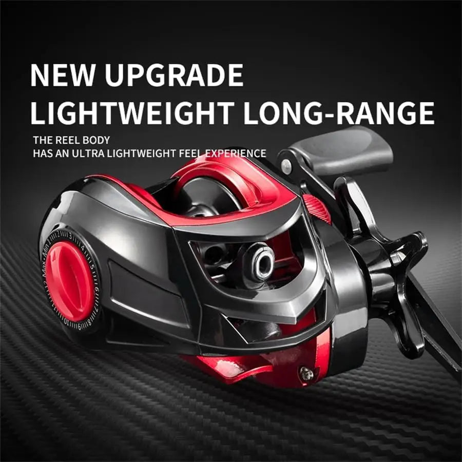 High-Speed Baitcasting Reel Lightweight Nylon Frame, Magnetic Brake