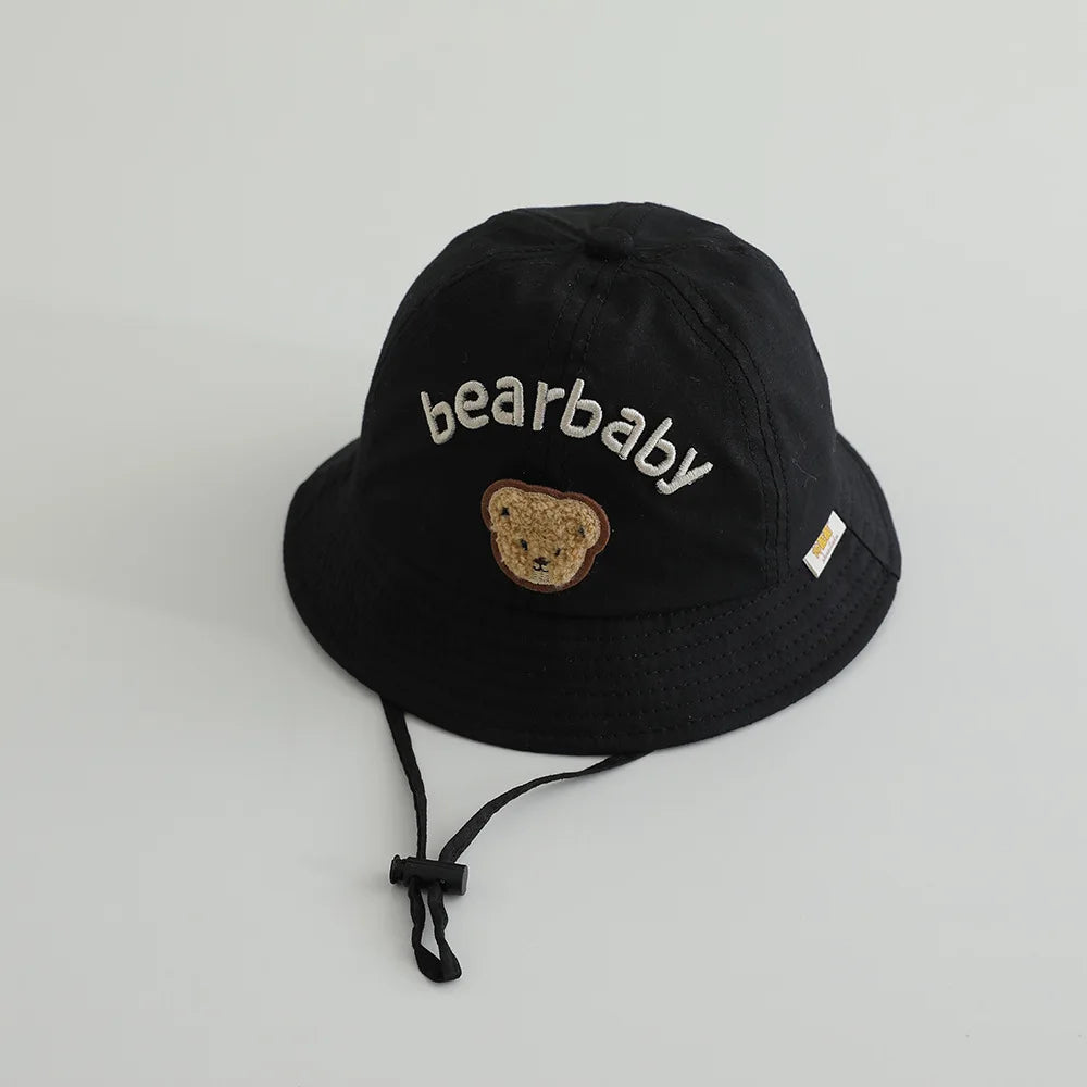Cute Bear Baby Bucket Hats. Boy Girl Summer Uv Protection Fisherman Caps Kids Outdoor Sunshade Panama Basin Caps