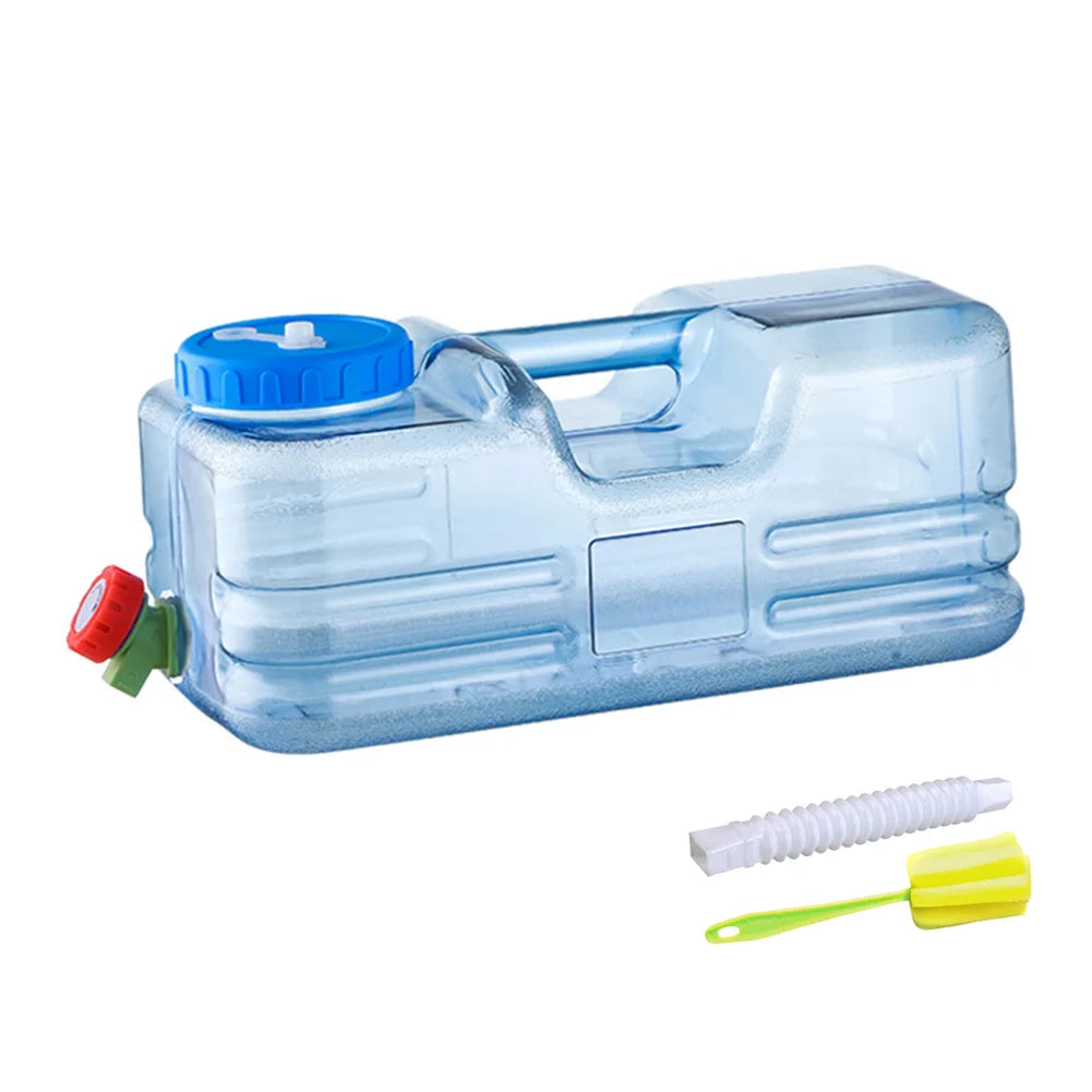 Outdoor Water Bucket With Spigot,  Leakproof Camping Water Tank Water Container With Detachable Faucet