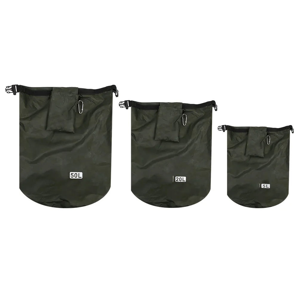 Waterproof Dry Bag PVC Outdoor Foldable Waterproof Barrel Dry Bag Storage Carrying Bags Camping Hiking Beach Outdoor Barrel Bag