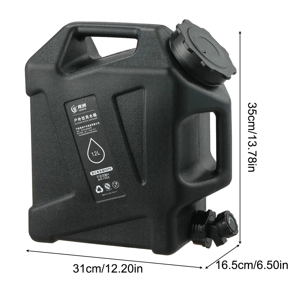 Drinking Water Container with Spigot, Leakproof Camping Water Tank Large Capacity Water Storage Carrier