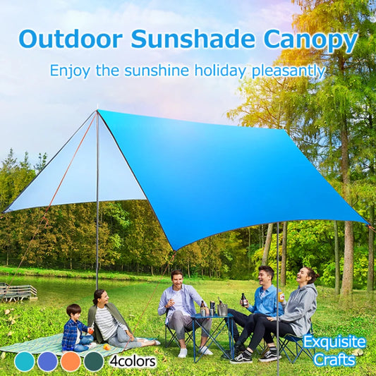 Camping Tarp. Waterproof Tent Awning. Shade Garden Canopy. Beach Sunshade Outdoor Ultralight Sun Shelter.