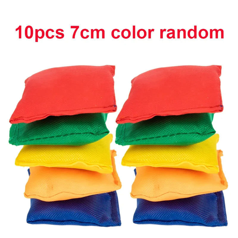 10pcs sand bag square. Portable bag sandbag toy children playground children's handmade soft sandbag canvas throwing game