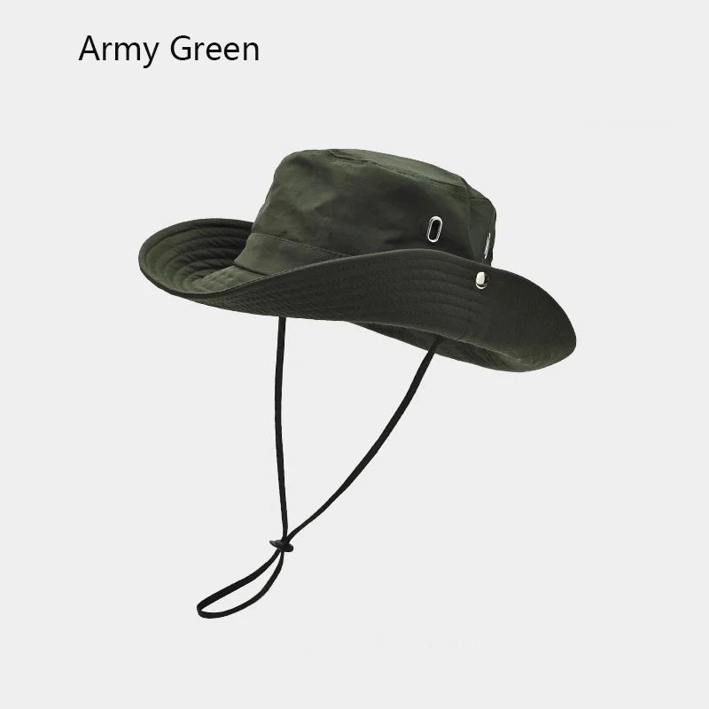 Unisex All Season Waterproof Sun Hat Breathable Outdoor Hat with Neck Flap Camping Hiking Fishing Windproof Wide Brim Sun Hat