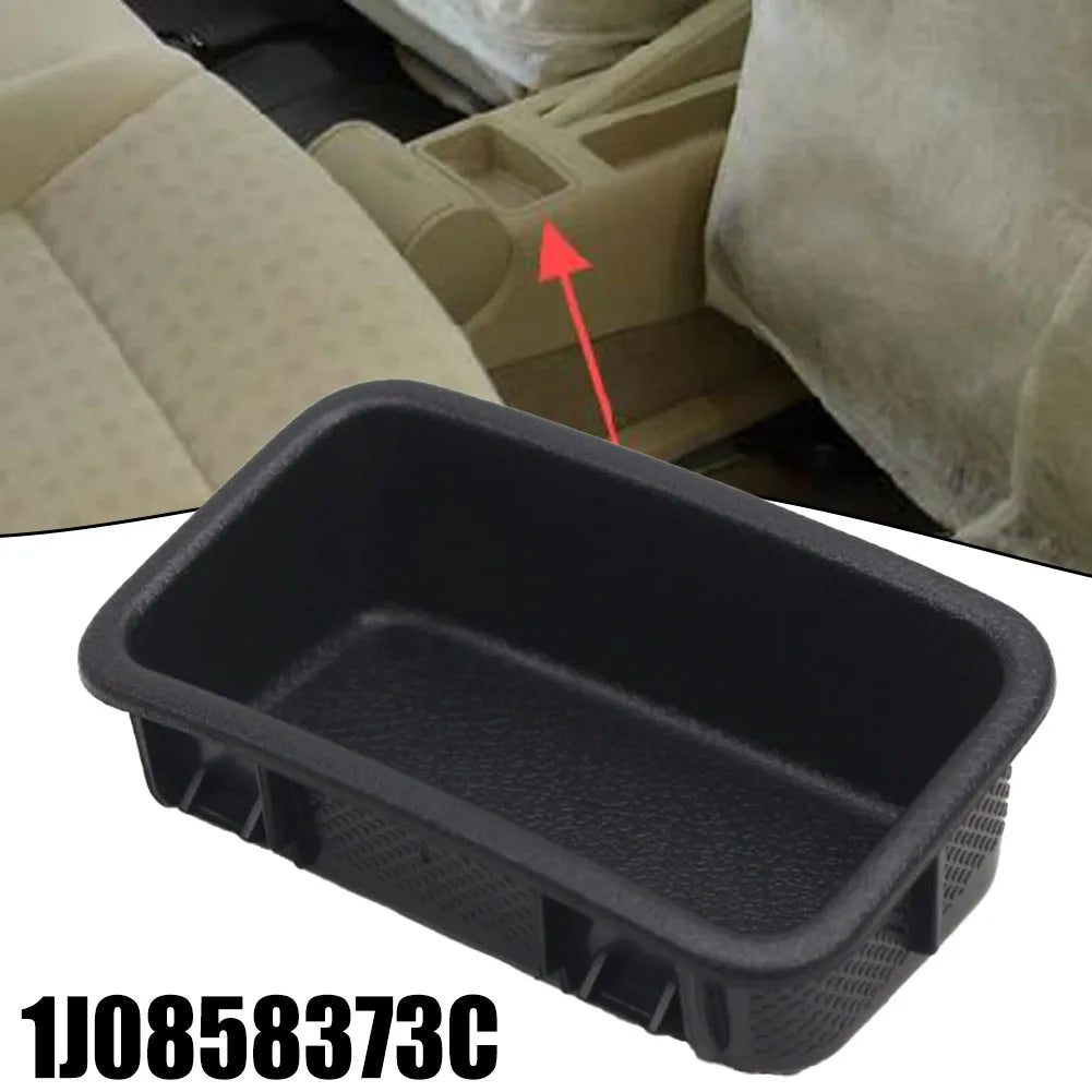 Black Car Storage Box , Center Console Armrest Flocking Organized Storage Box