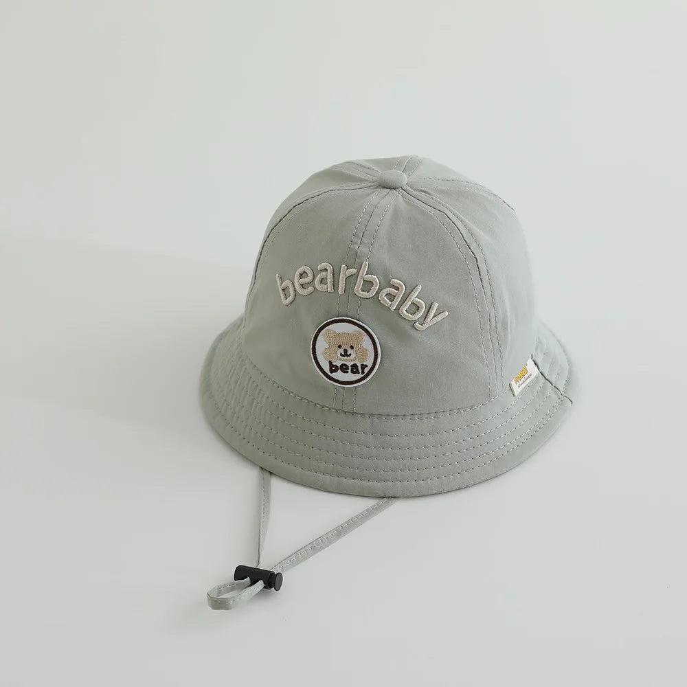Cute Bear Baby Bucket Hats. Boy Girl Summer Uv Protection Fisherman Caps Kids Outdoor Sunshade Panama Basin Caps