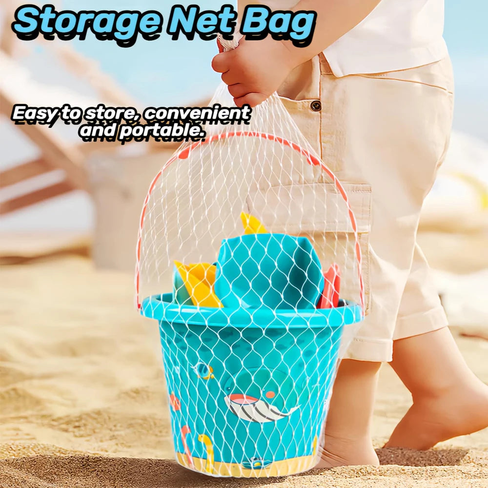 18PCS Beach Sand Toy Set, Durable Plastic, Summer Pool Beach Game Set,  Outdoor Sand Play Tools For Boys And Girls,.