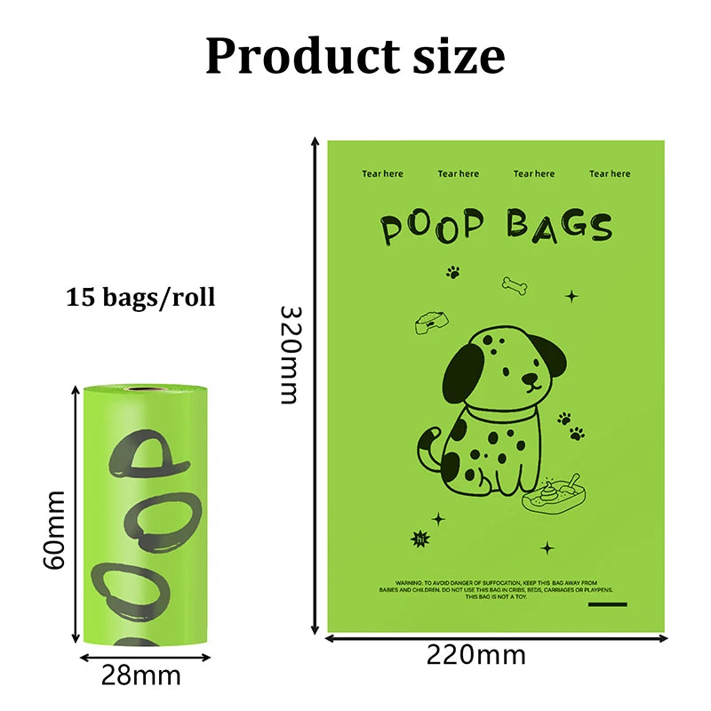 Biodegradable Dog Poop Bags.  Lavender Scented Pet Poop Bags With Holder. Extra Thick Leakproof Dog Poop Bags With Dispenser.