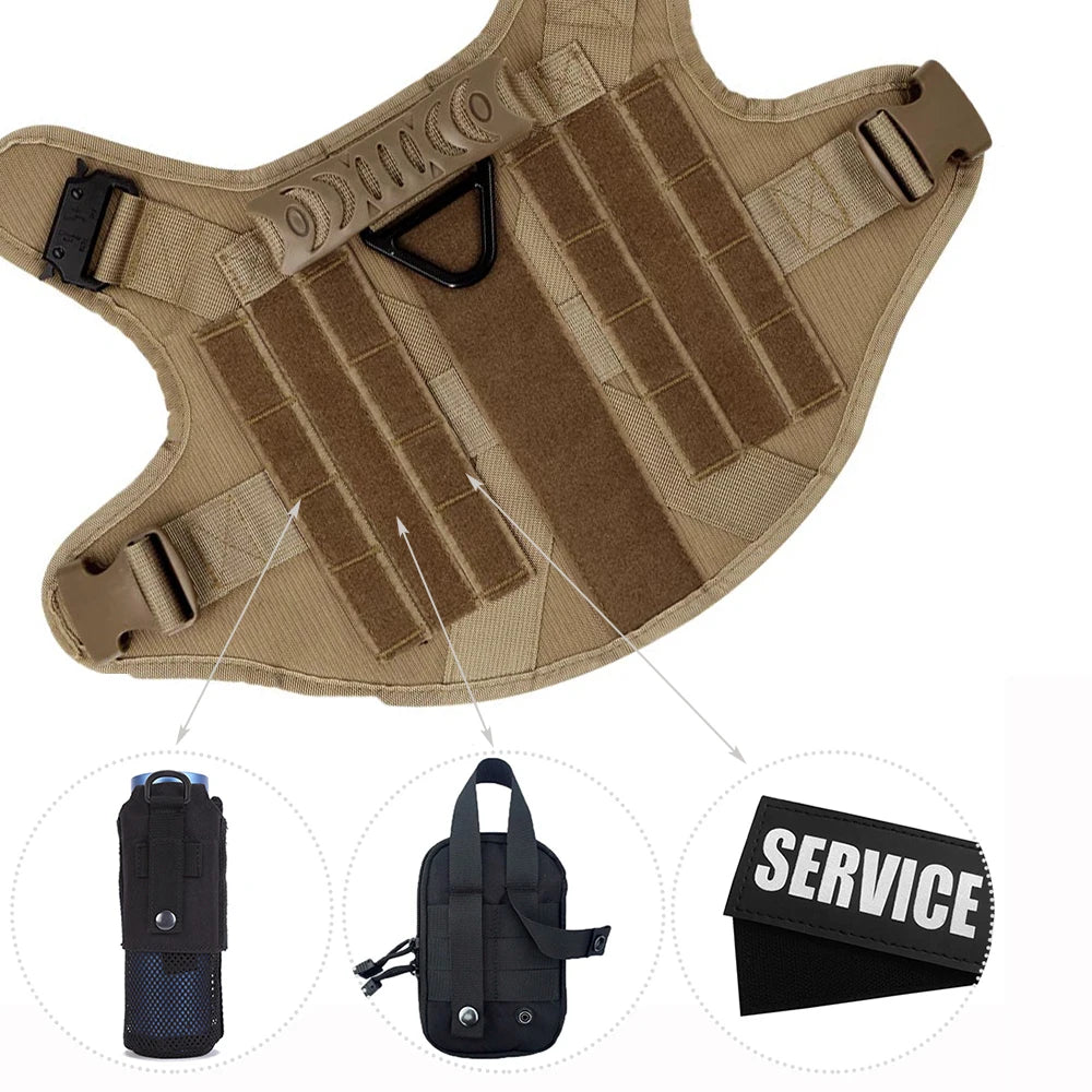 Large Dog Harness And Leash Set, Training Walking Vest Dog Harness And Collar For Medium Large Dogs