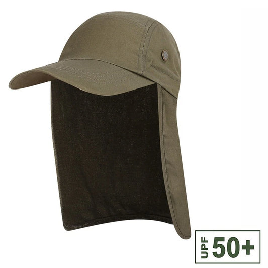 Outdoor Summer Sunscreen Fisherman Hats Women Men. Breathable Fishing Caps Wide Brim Sun Hat with Neck Flap For Travel Hiking