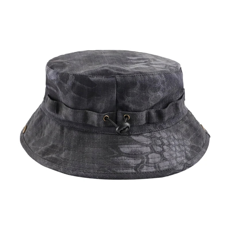 Men & Women Top Camo Summer Casual Tactical Boonie Hats Camouflage. Travel Bucket Hat Hunting Fishing Adjustable Jungle Bush Cap