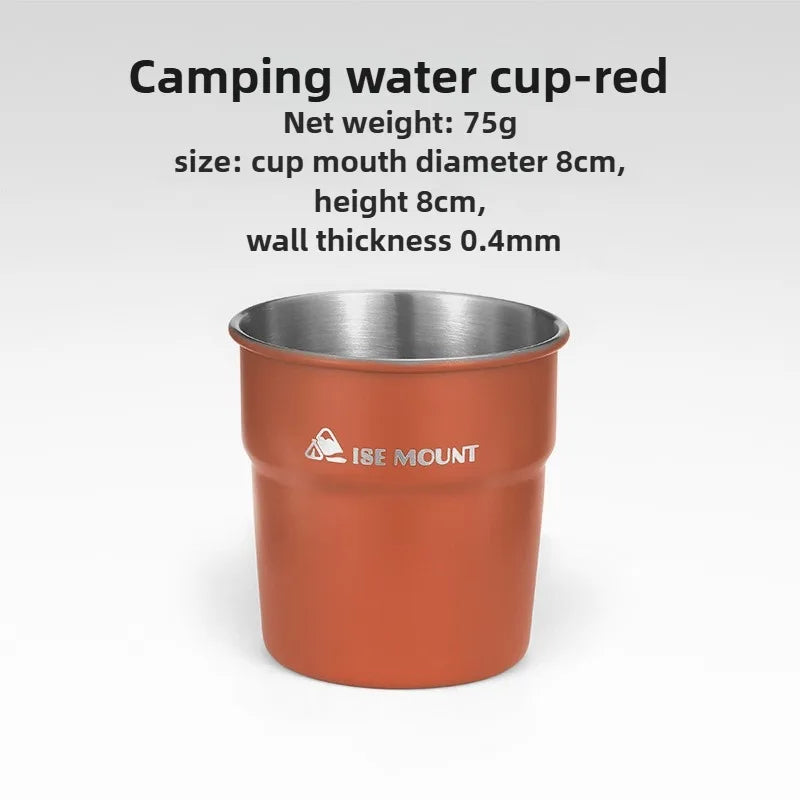 Outdoor stainless steel cup camping beer cup for camping beverage with storage bag
