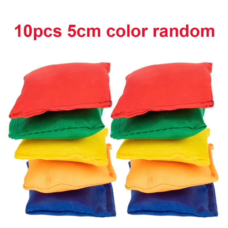 10pcs sand bag square. Portable bag sandbag toy children playground children's handmade soft sandbag canvas throwing game