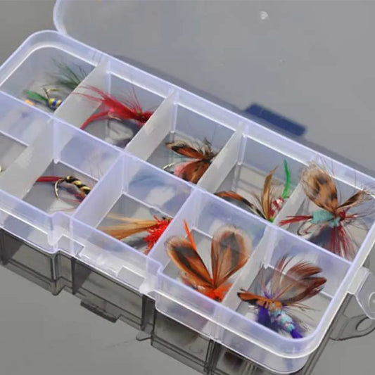 Fly Assortment Trout Hook 10 Pieces Lures Hook Fly Assortment Sturdy Fly Fishing Hook Fly Fishing Kit for Saltwater Freshwater