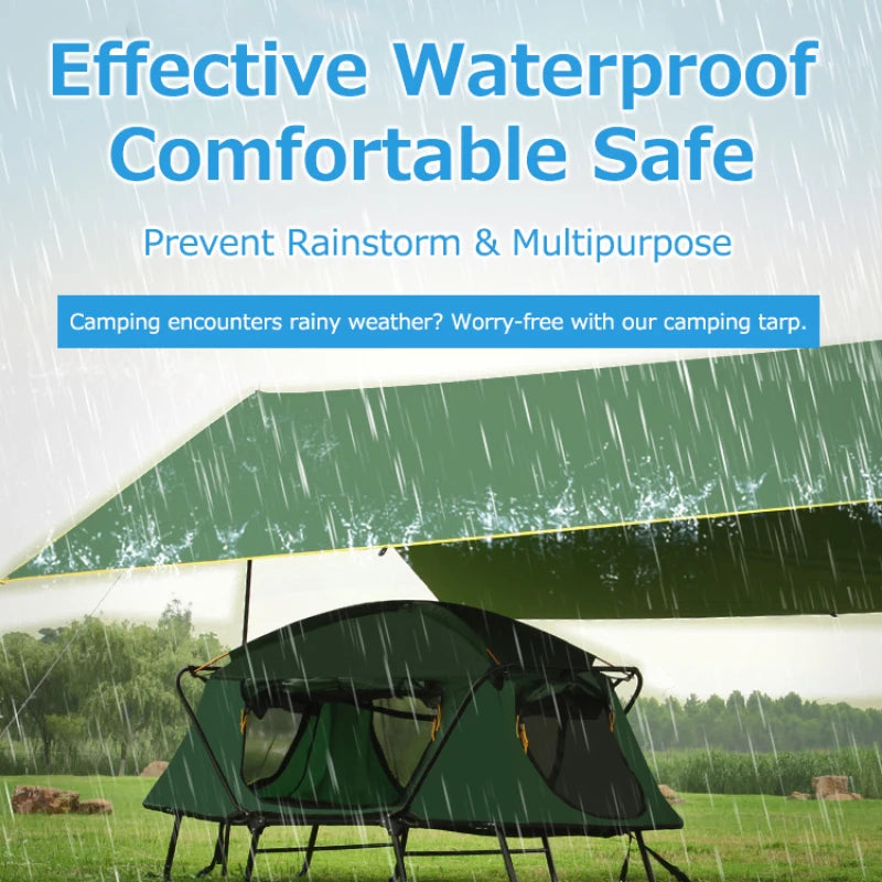 Camping Tarp. Waterproof Tent Awning. Shade Garden Canopy. Beach Sunshade Outdoor Ultralight Sun Shelter.