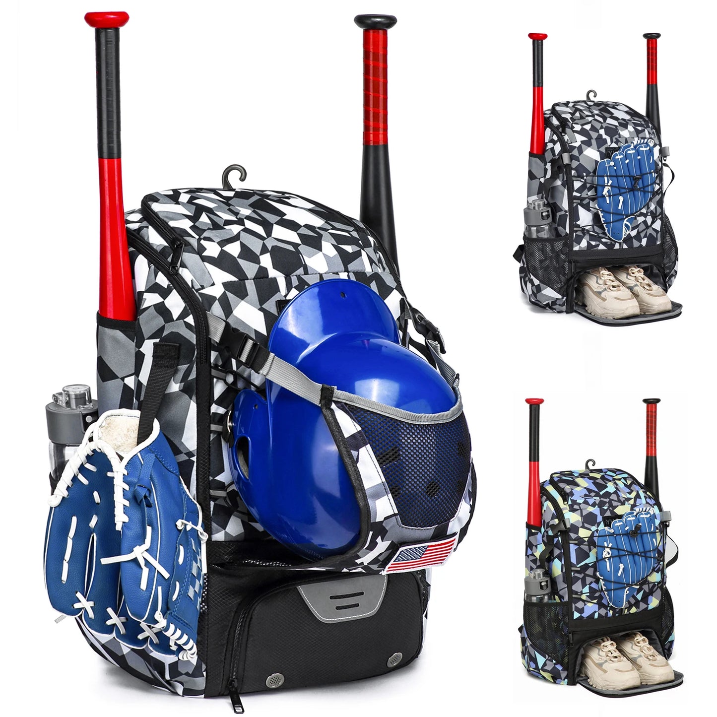 Baseball Equipment Bag Baseball Backpack with Shoe Compartmen,t Softball Bat Bag Large Capacity Sport Baseball Backpack