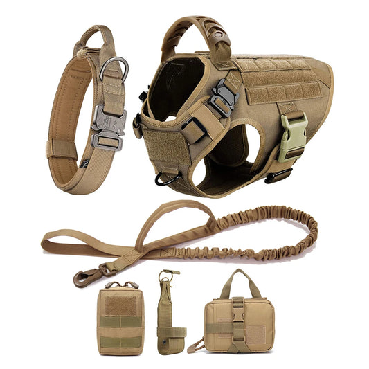 Large Dog Harness And Leash Set, Training Walking Vest Dog Harness And Collar For Medium Large Dogs