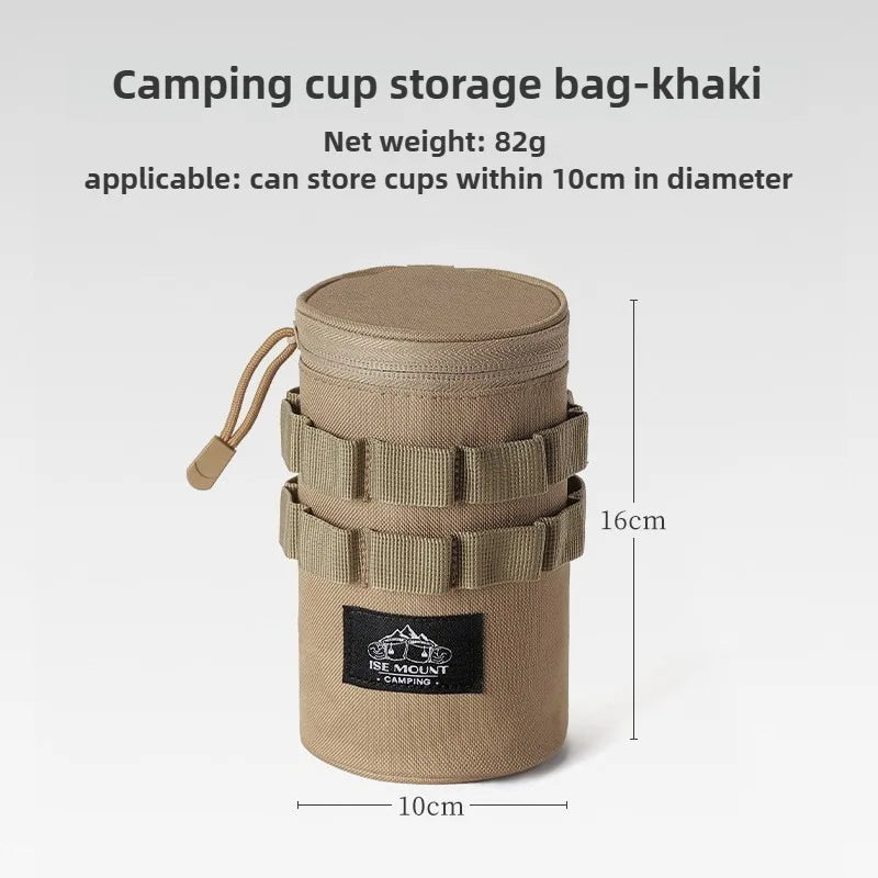 Outdoor stainless steel cup camping beer cup for camping beverage with storage bag