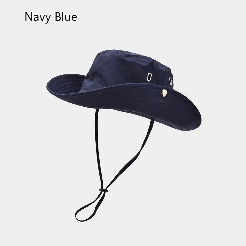 Unisex All Season Waterproof Sun Hat Breathable Outdoor Hat with Neck Flap Camping Hiking Fishing Windproof Wide Brim Sun Hat