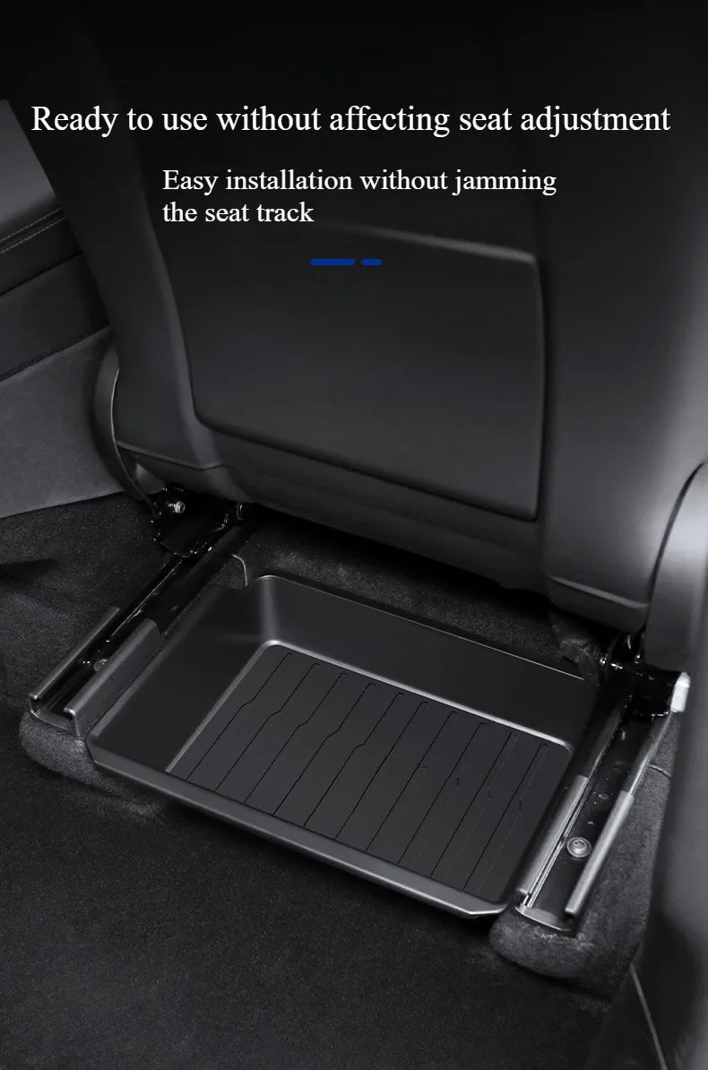 Tesla Model Y Juniper 2025, Front Seat Storage Box, Under Seat Organizer Trash Can Car Interior Accessories
