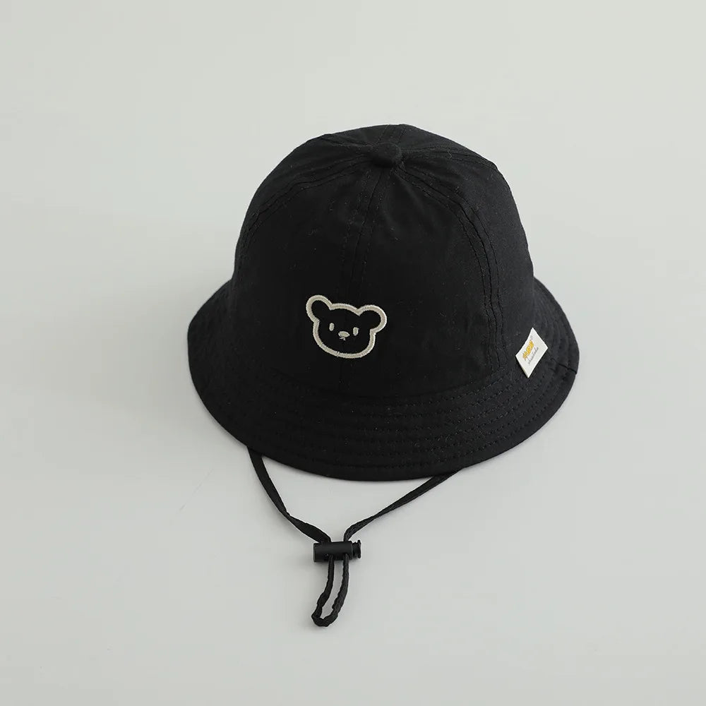 Cute Bear Baby Bucket Hats. Boy Girl Summer Uv Protection Fisherman Caps Kids Outdoor Sunshade Panama Basin Caps