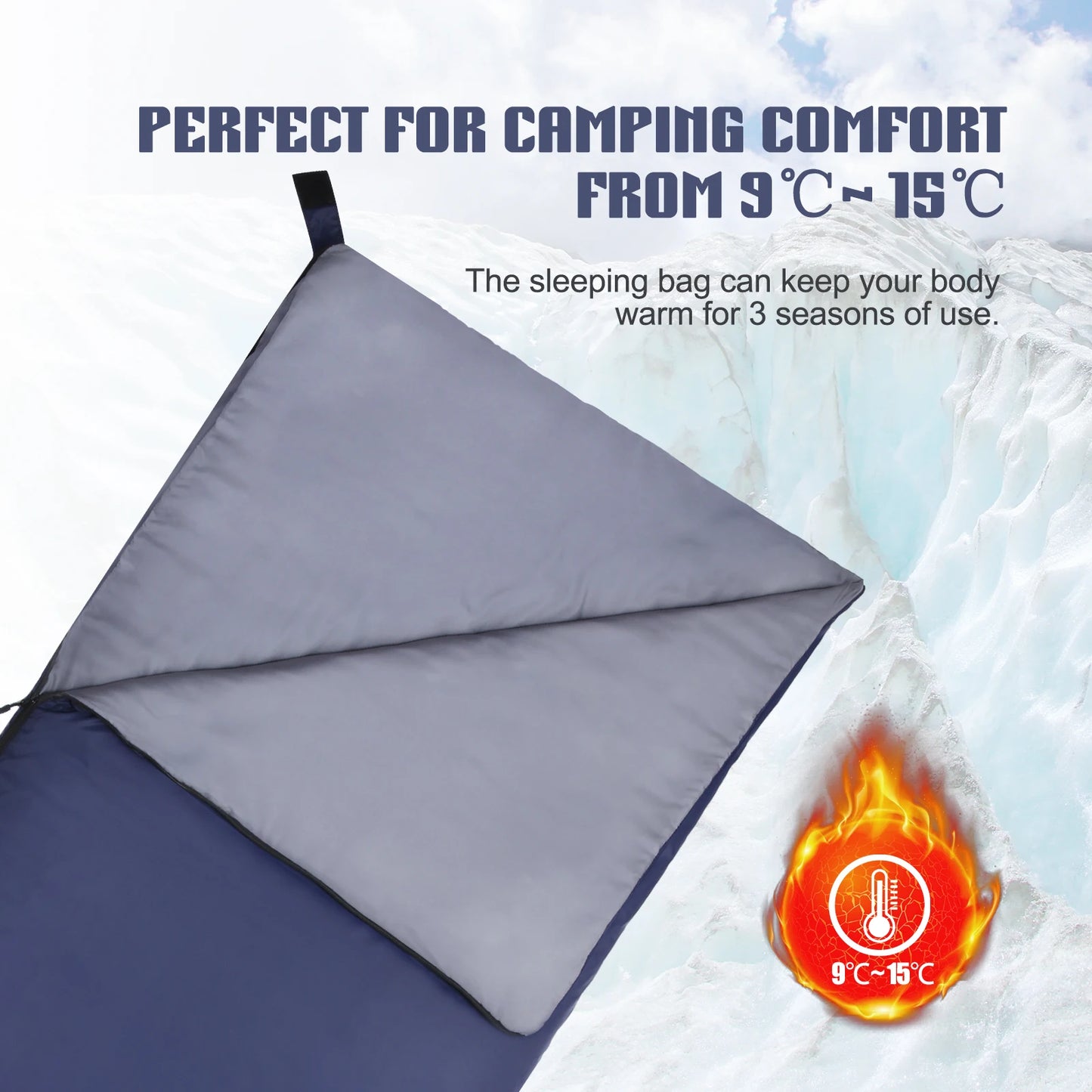Outdoor Envelope Sleeping Bag Camping Travel Hiking Ultra-light Sleeping Bag Travel Bag Hiking