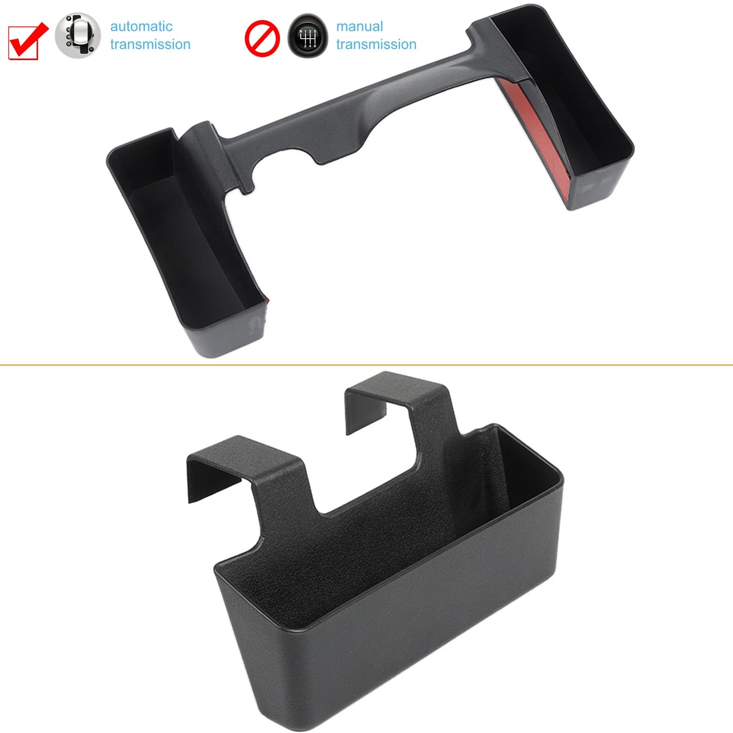 2PACK Armrest Storage Box Gear Shift Side Organizer for Jeep Wrangler JK JKU 2011-2017, Interior Tray Accessories Stowing Tidying