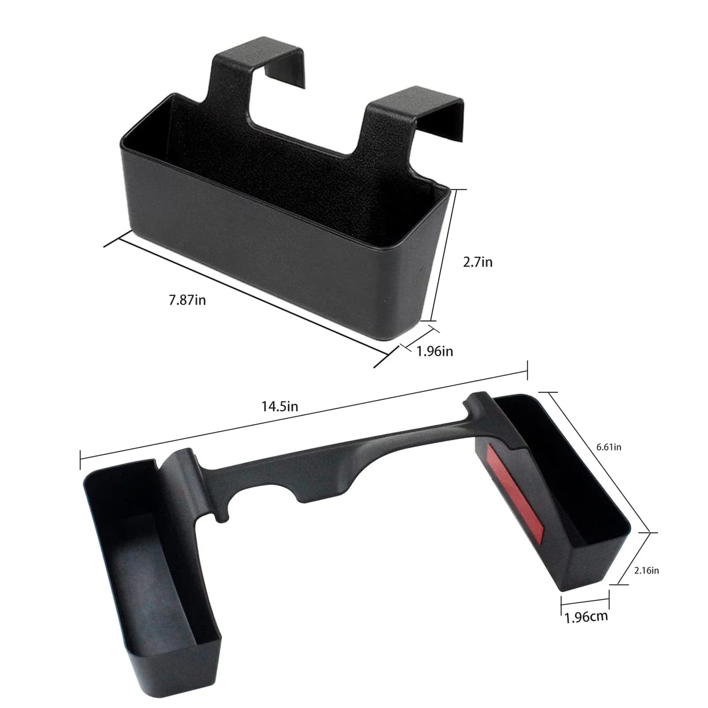 2PACK Armrest Storage Box Gear Shift Side Organizer for Jeep Wrangler JK JKU 2011-2017, Interior Tray Accessories Stowing Tidying