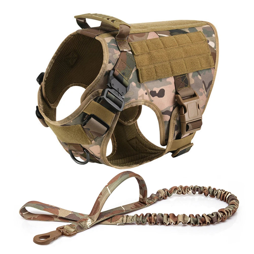 Large Dog Harness And Leash Set, Training Walking Vest Dog Harness And Collar For Medium Large Dogs