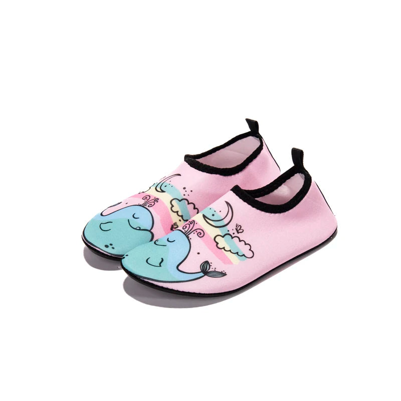 Kids Water Sport Beach Swimming Socks Girl Thin Multi Prints Anti Slip Fitness Yoga Dance Swim Surf Diving Underwater Shoes
