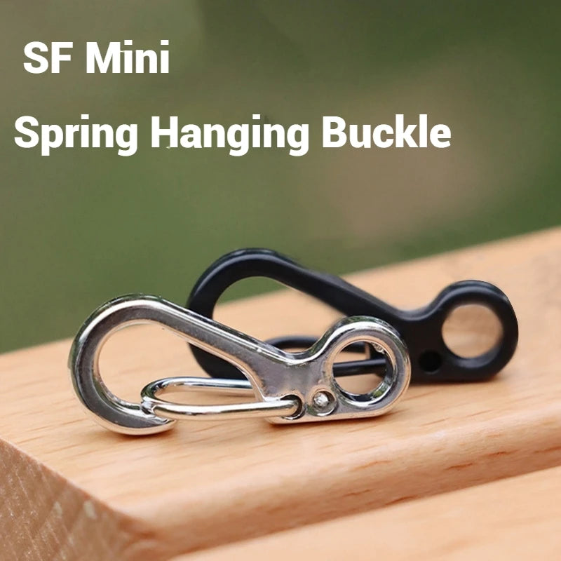 10pcs Tactical Carabiner Clips EDC Aluminium Alloy Gourd Buckle Keychain Anti-lost Hanging Buckle Spring Clips for Backpack